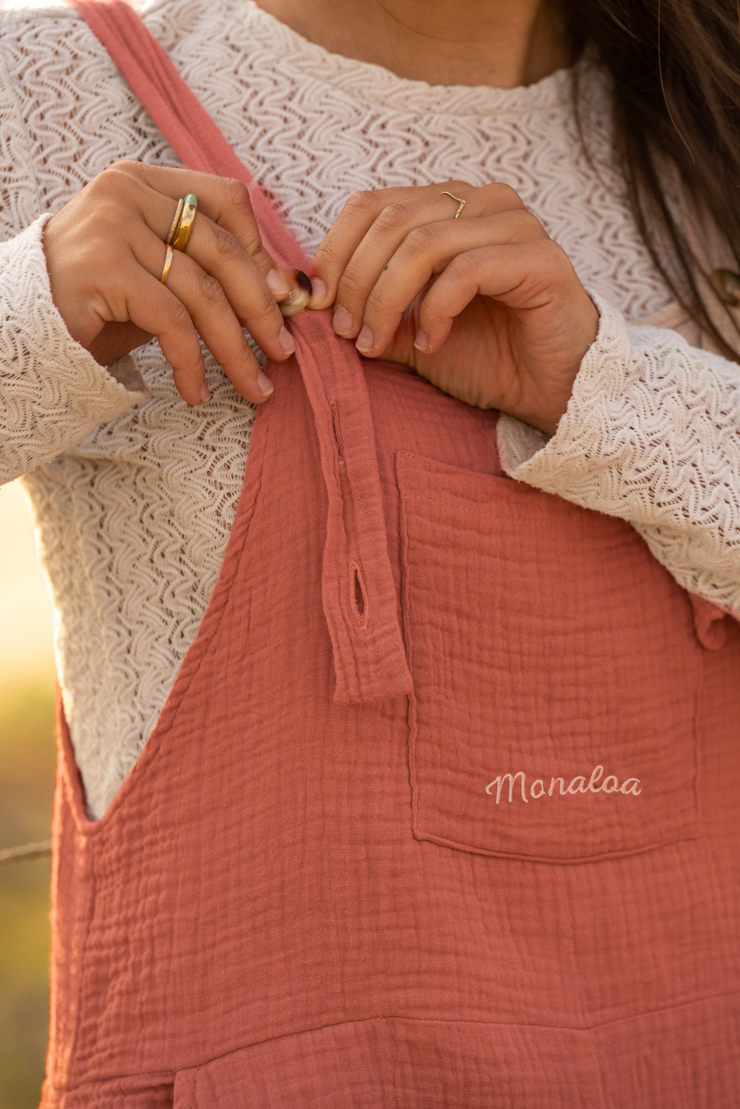 Salopette pantalon terracotta