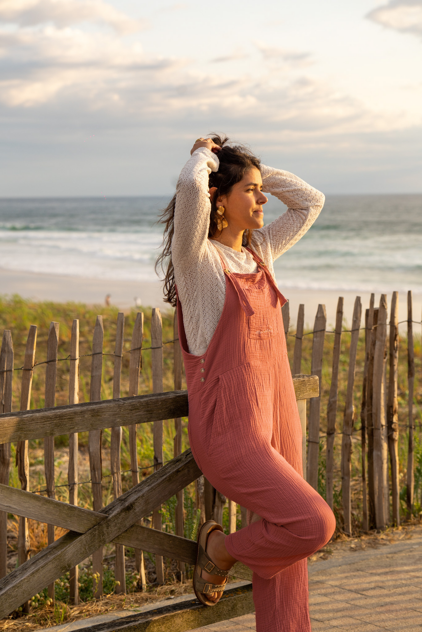 Salopette pantalon terracotta
