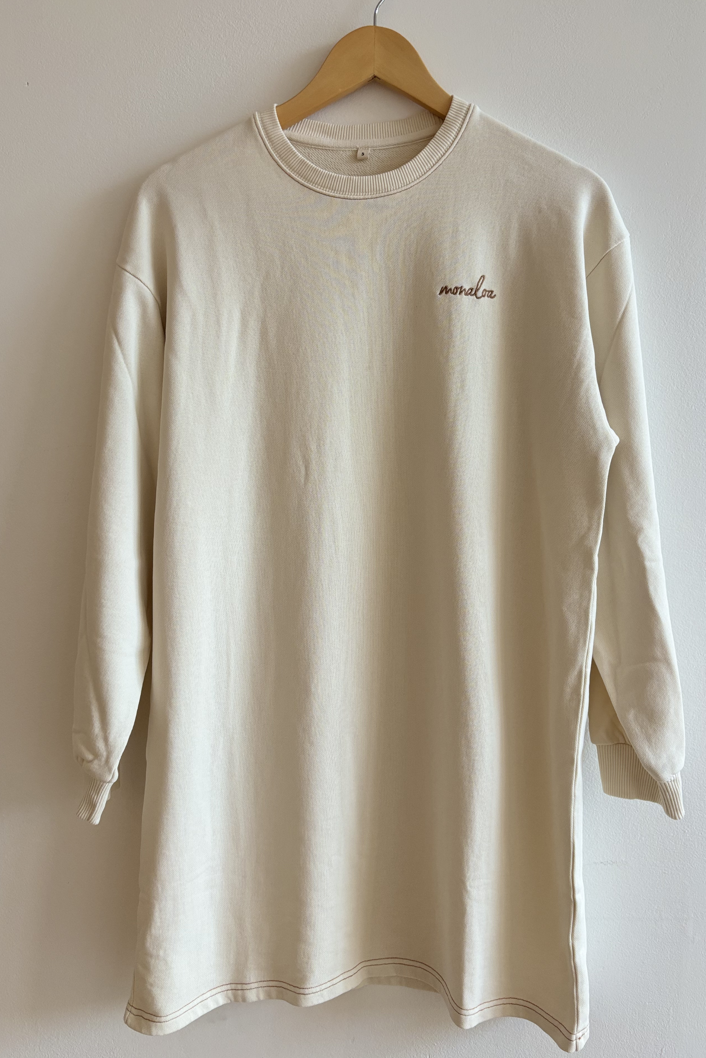 L'Imparfaite Robe sweat beige S - Monaloa