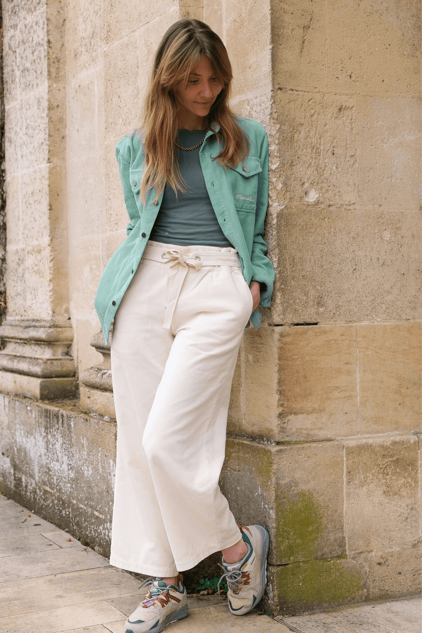 Veste velours Menthe - Monaloa