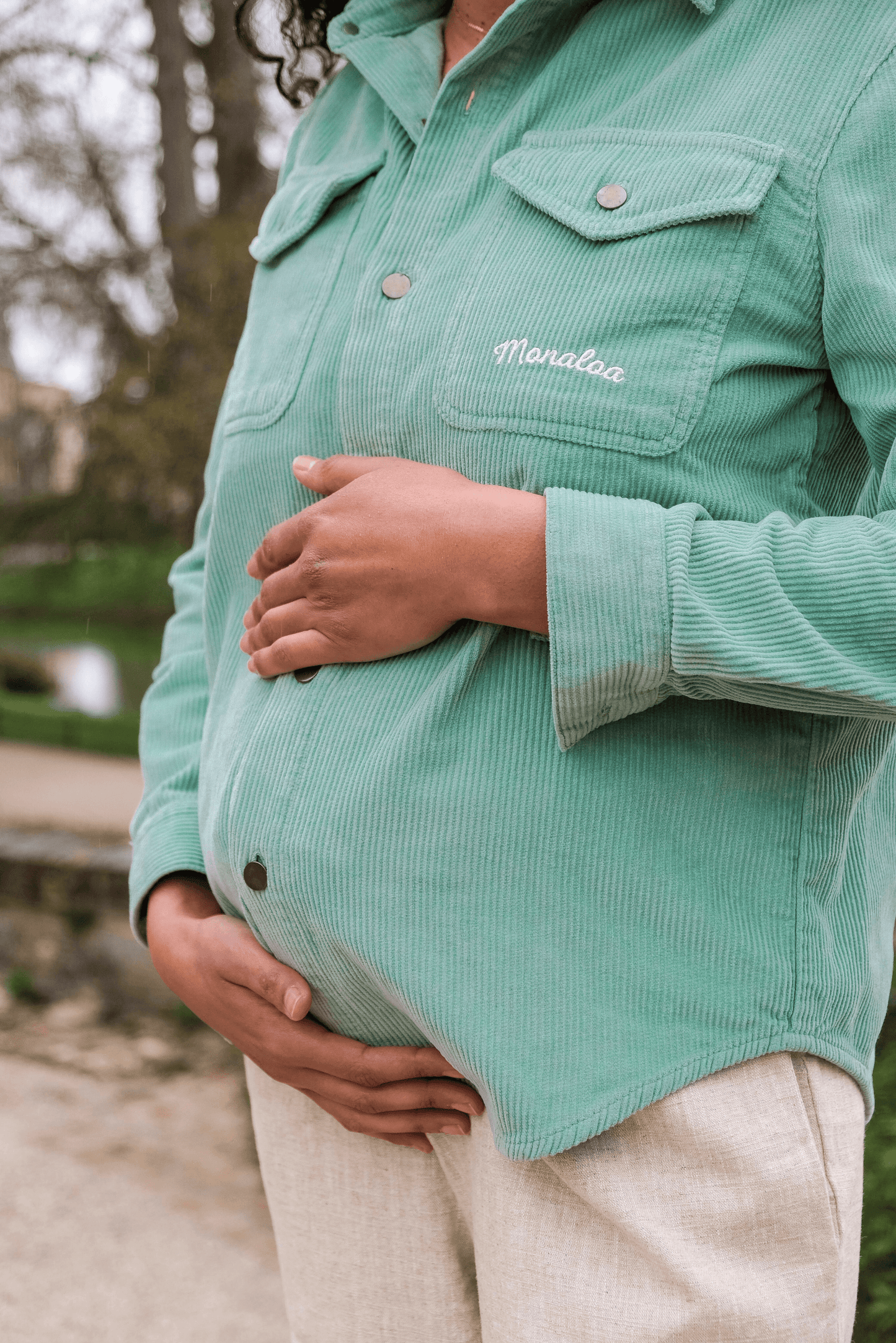 Veste velours Menthe - Monaloa