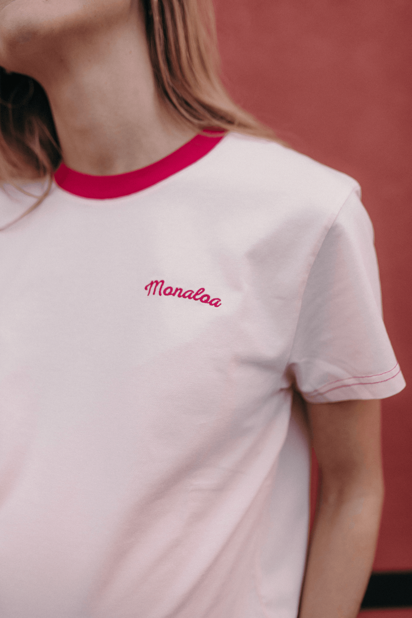 Tee-shirt col cerise - Monaloa