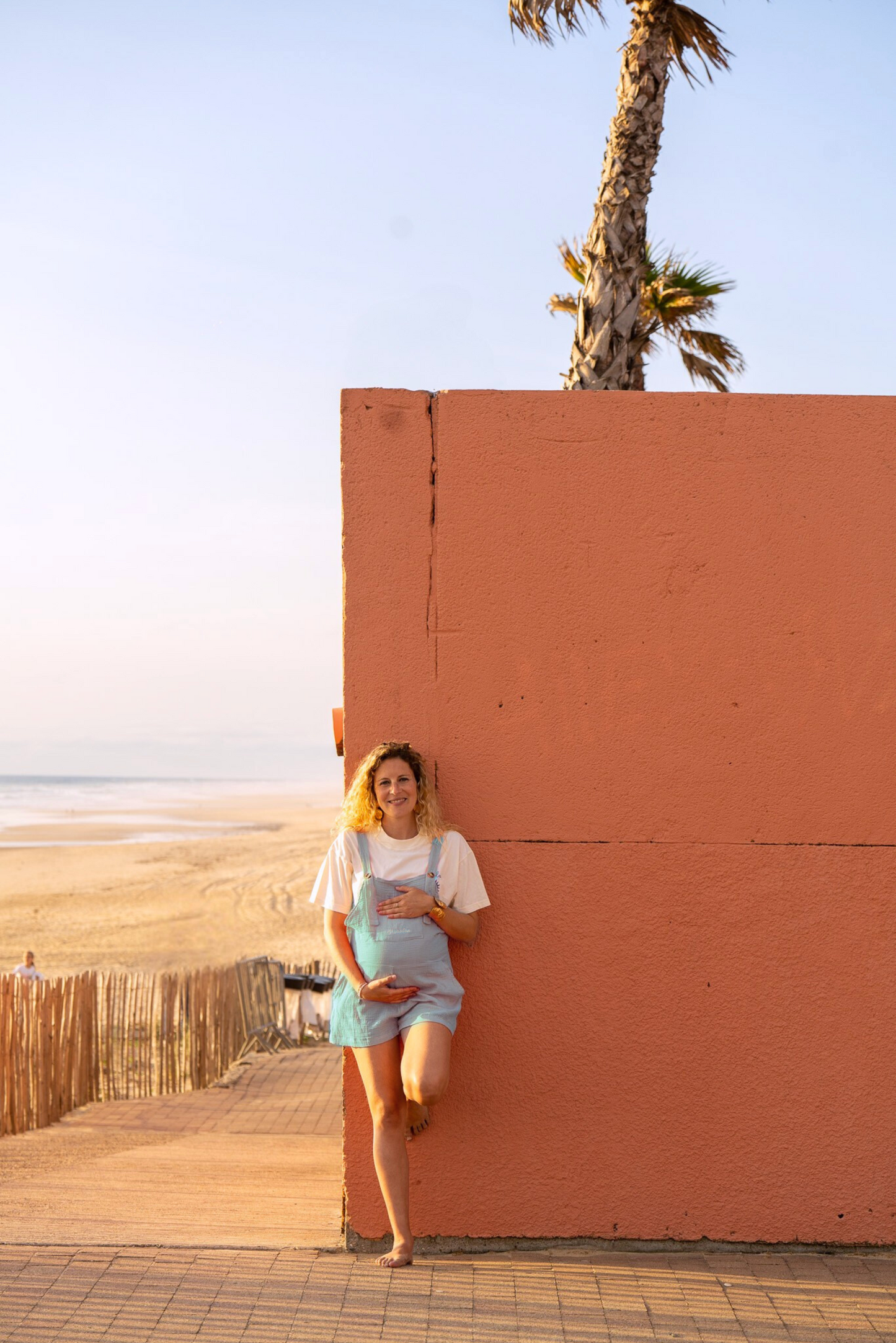 Salopette short azur