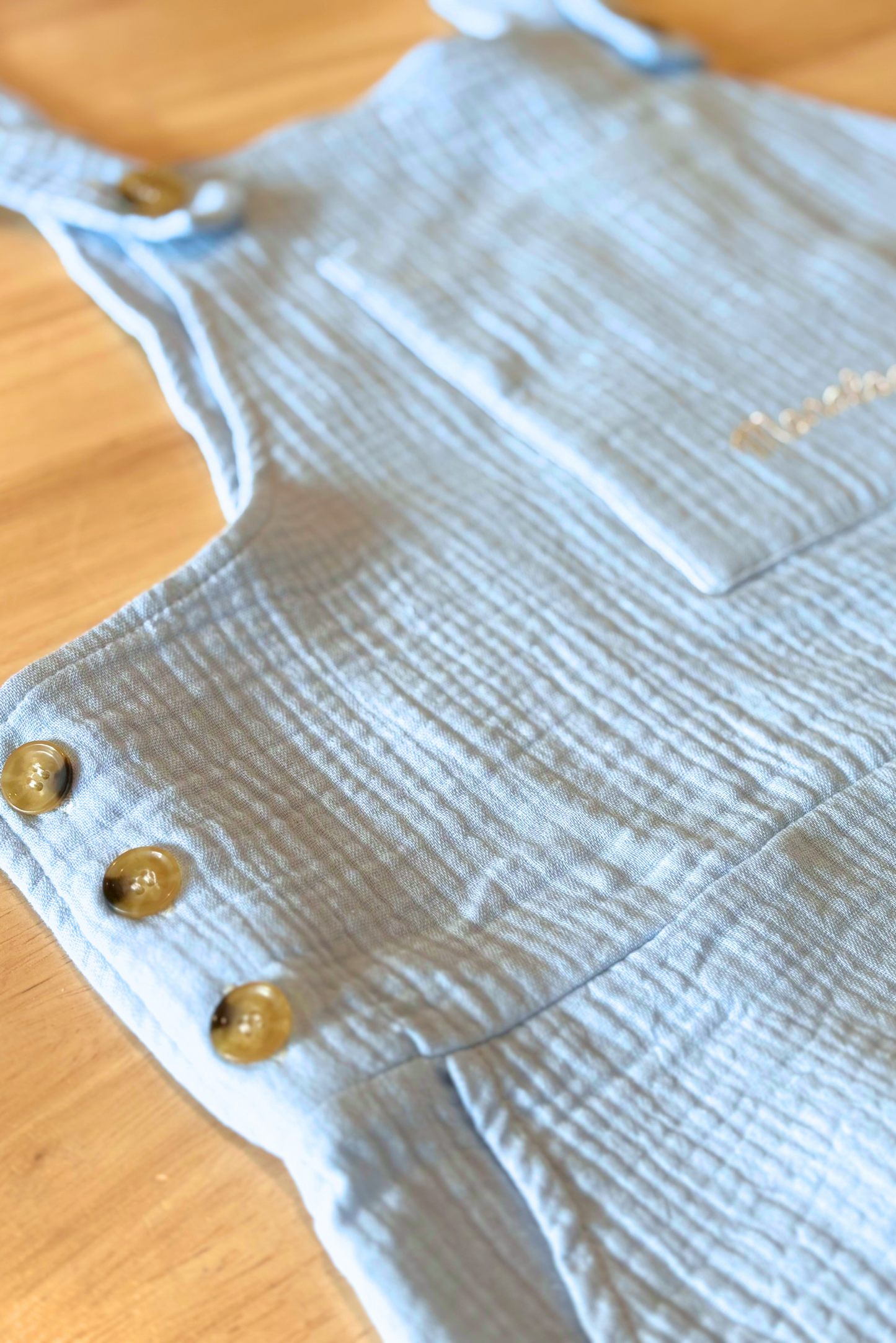 Salopette short azur