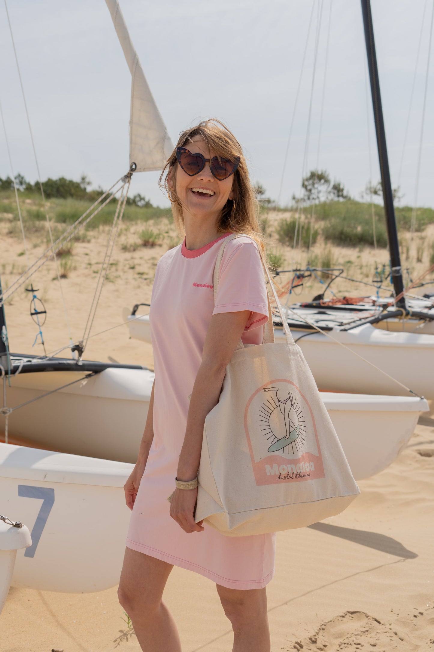 Robe tee-shirt rose - Monaloa