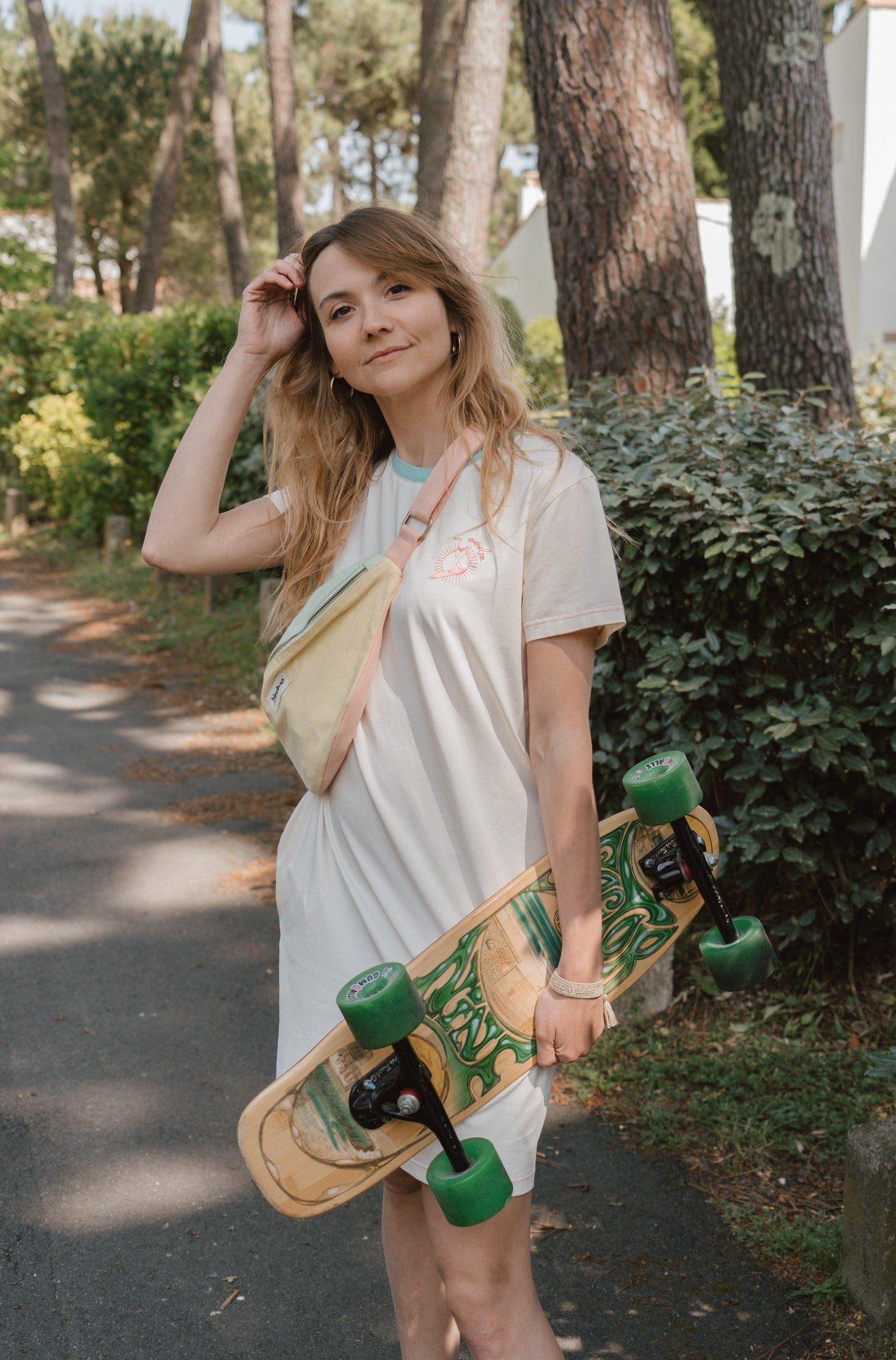 Robe tee-shirt beige - Monaloa