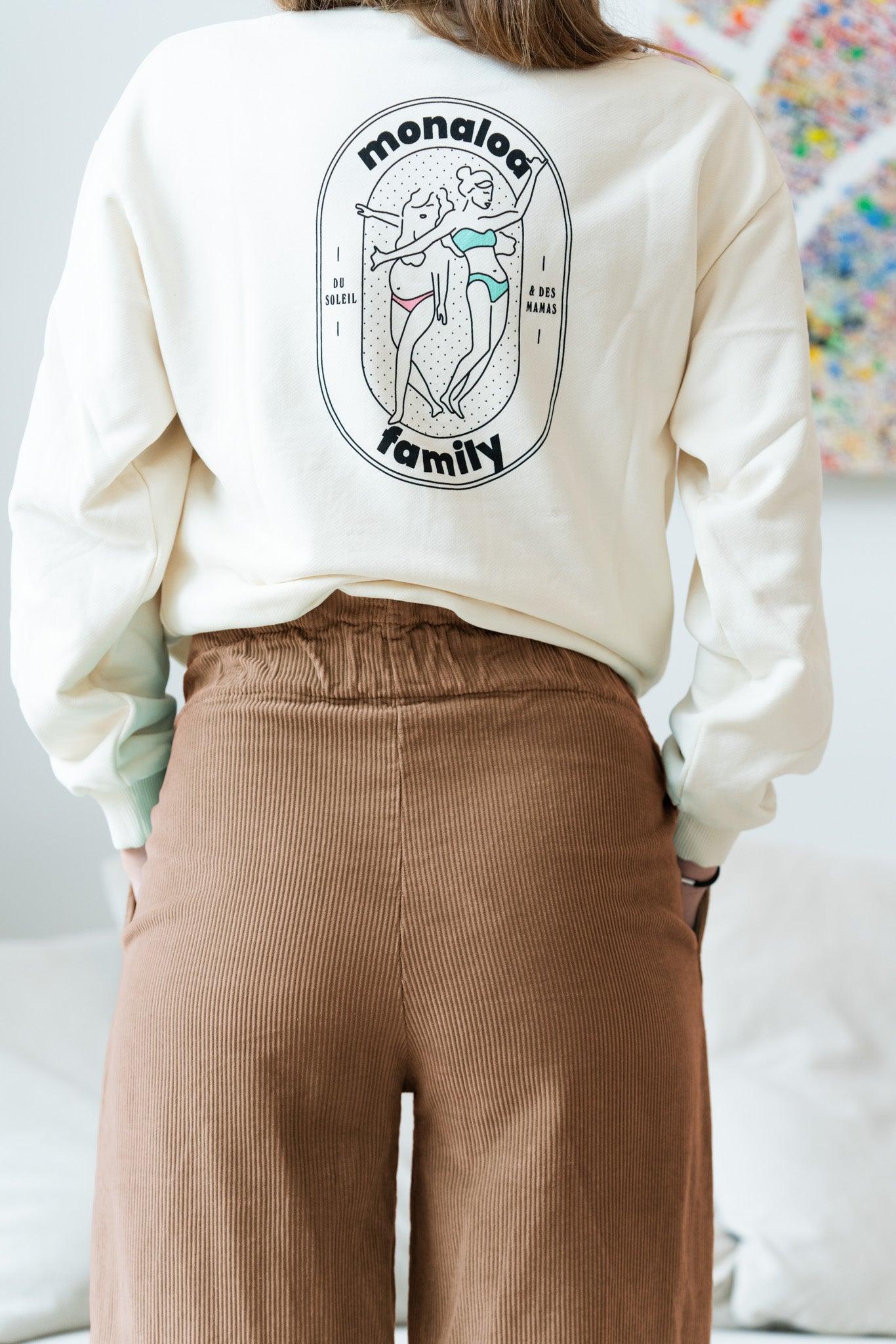 Sweat beige Mona'Family - Monaloa