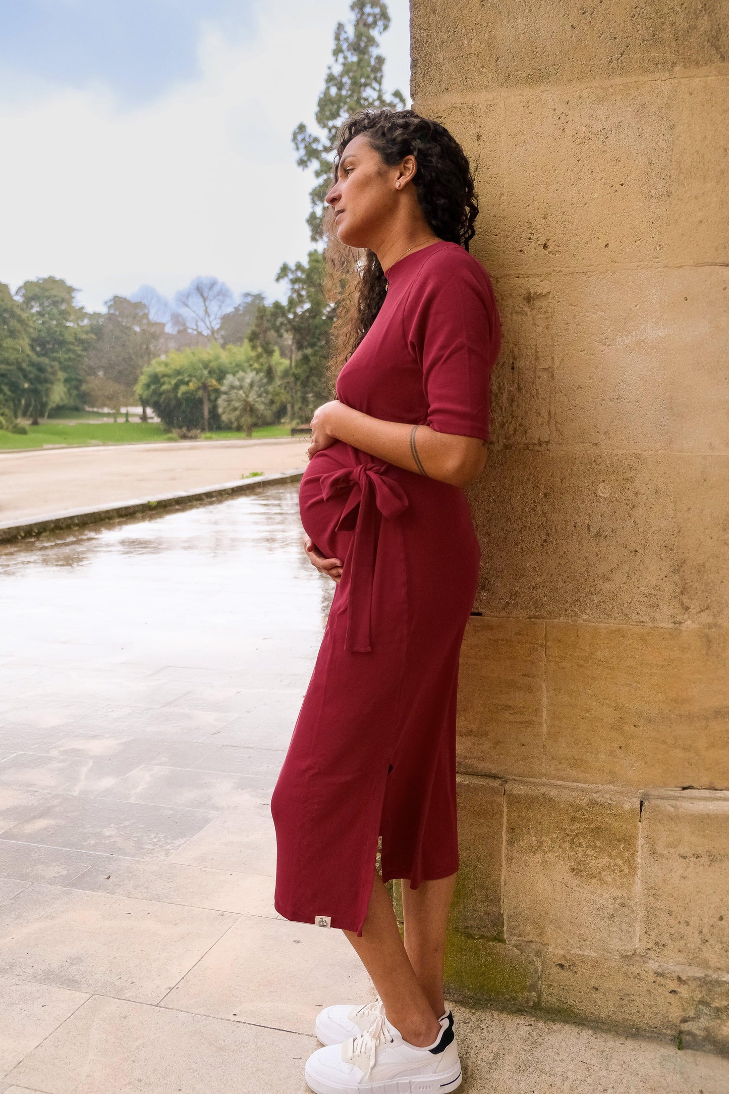 Robe noeud framboise - Monaloa