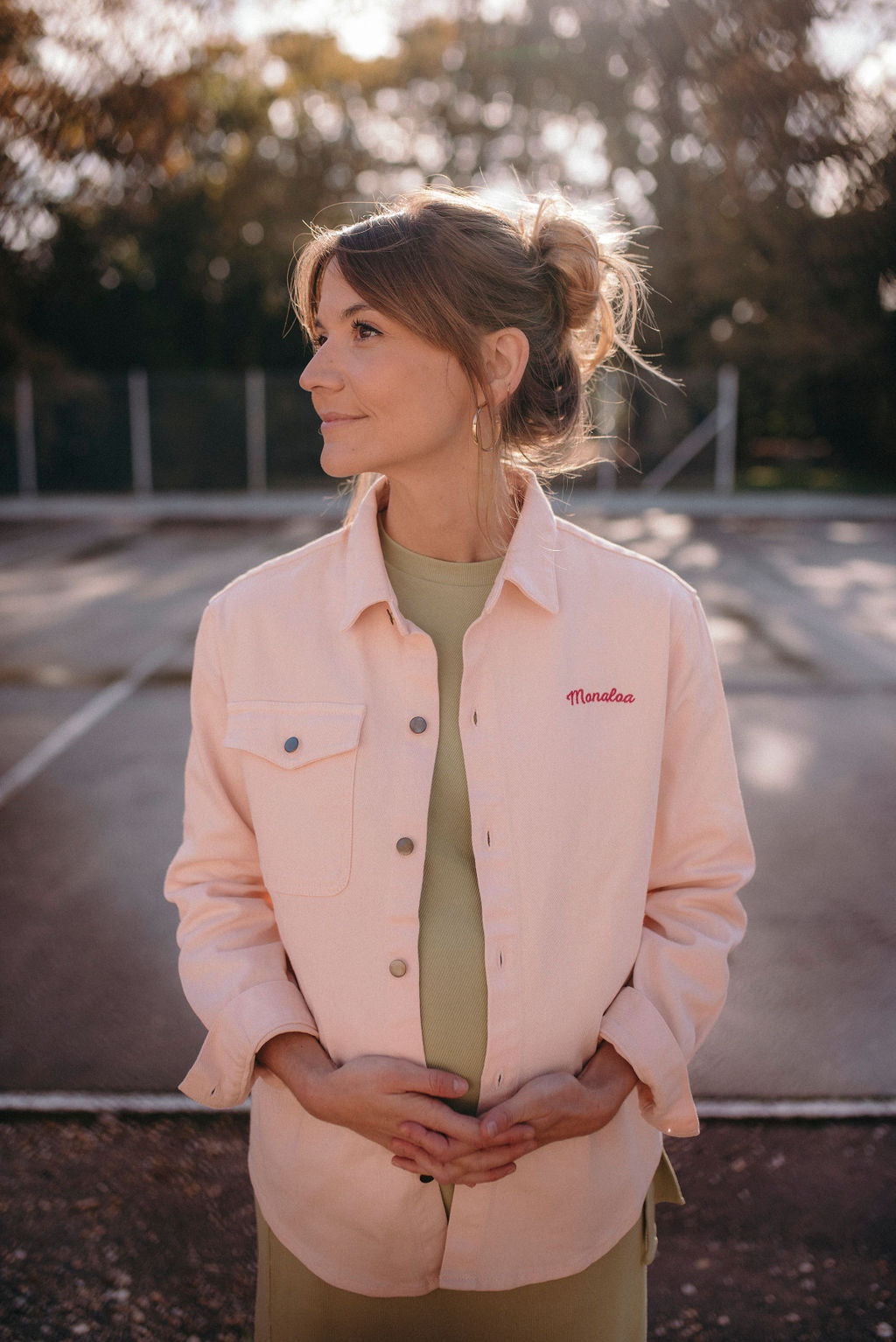 Veste surchemise pêche