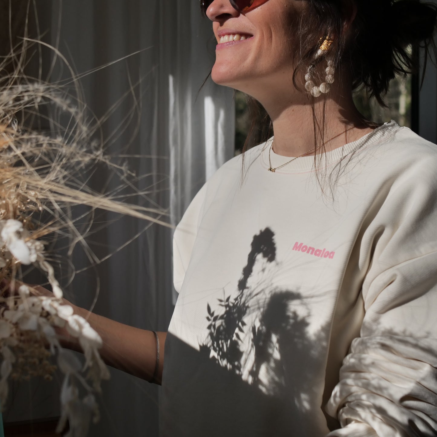 L'Imparfait Sweat beige Mona'Family