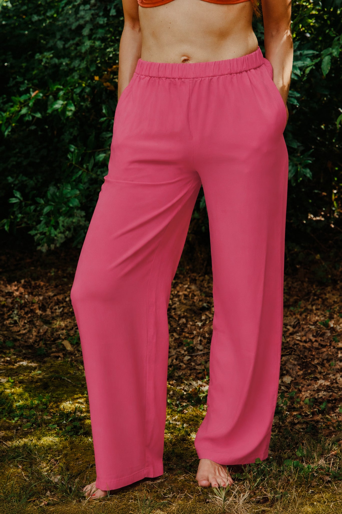 Pantalon Rose framboise