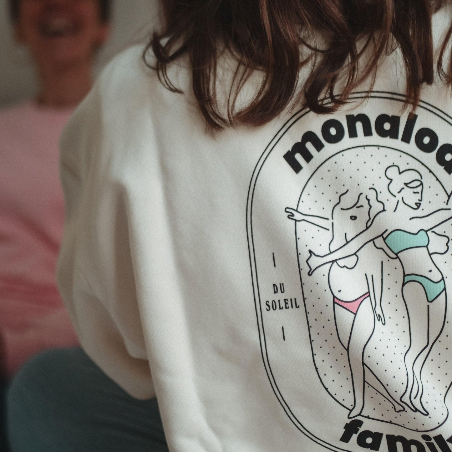 Sweat beige Mona'Family - Monaloa