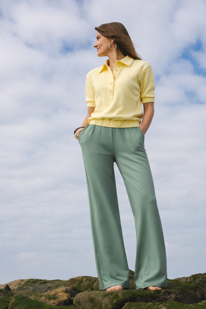Pantalon vert d'eau - Monaloa