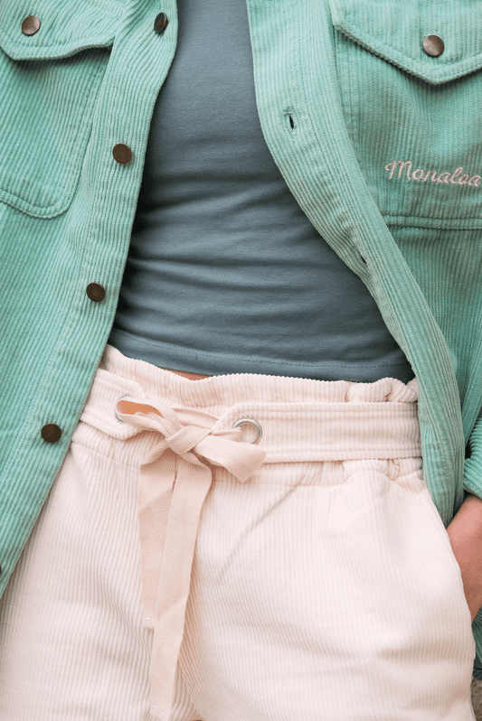 Veste velours Menthe - Monaloa