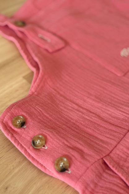 Salopette short fraise