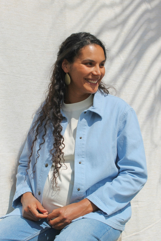 Veste coton bleue