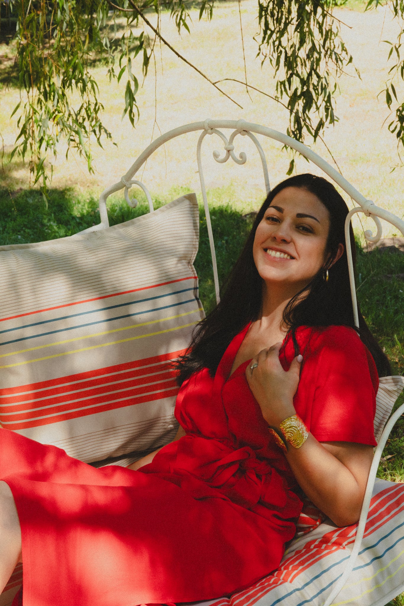 Robe drapée Rouge