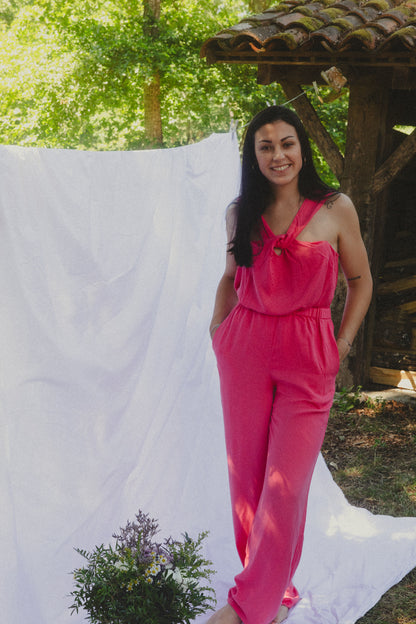 Pantalon Rose framboise