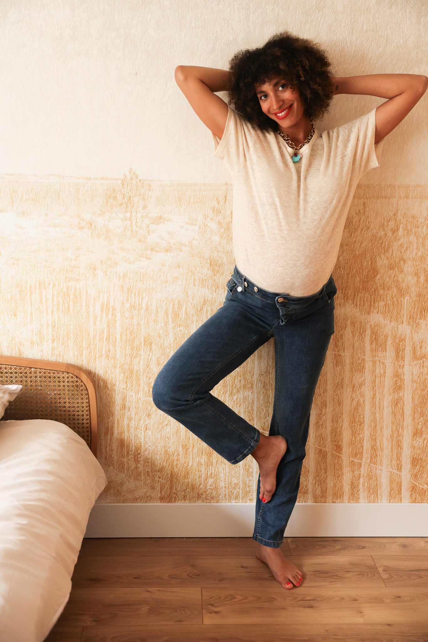 Jean croisé bleu - Monaloa