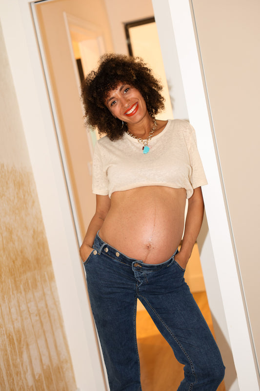 Jean croisé bleu - Monaloa