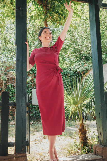 Robe noeud Framboise - Monaloa