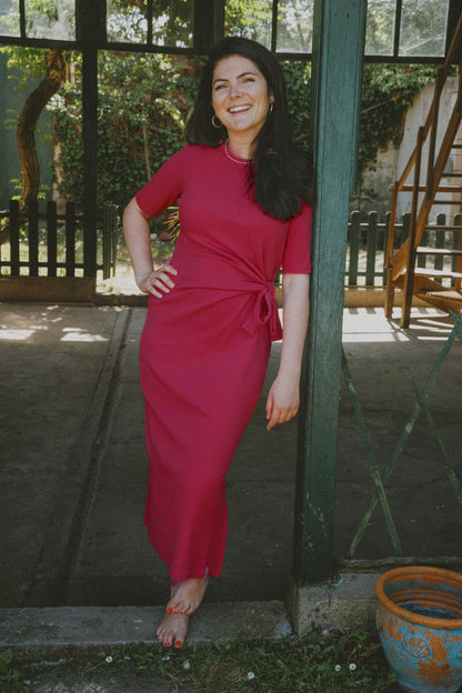 Robe noeud Framboise - Monaloa