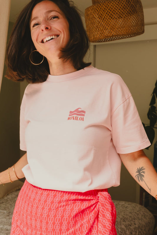Tee-shirt Rose Wave - Monaloa