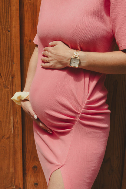 Robe plissée Rose