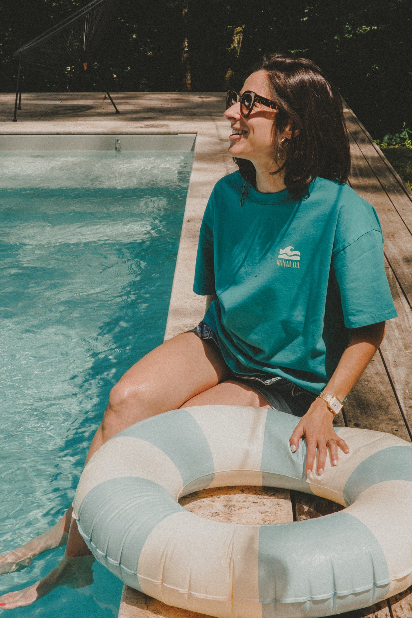 Tee-shirt Bleu Wave