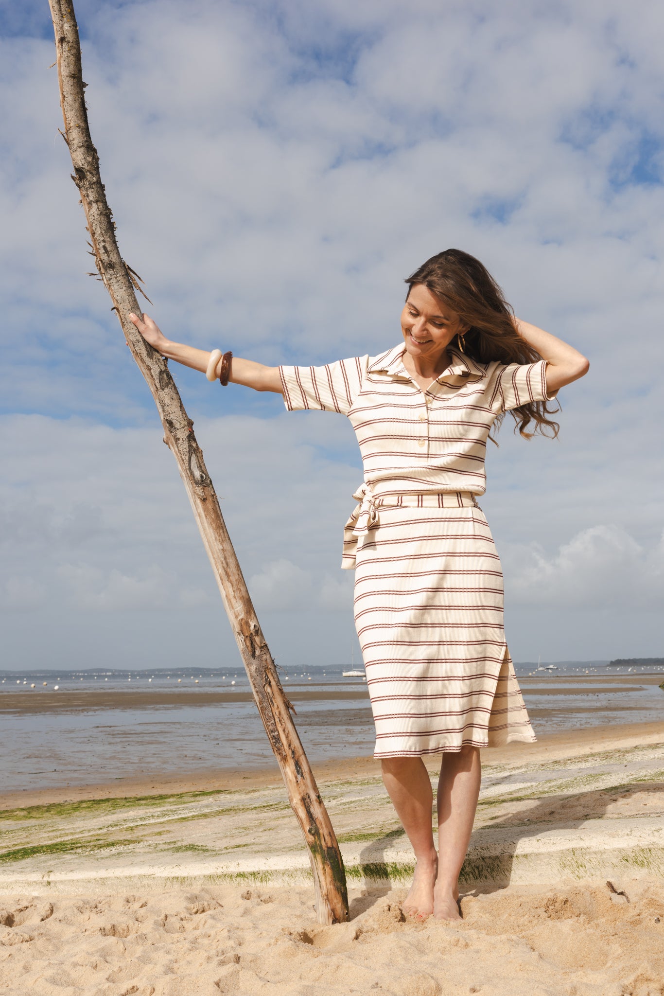 Robe polo Rayée - Monaloa