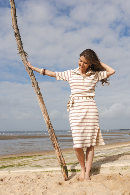 Robe polo Rayée - Monaloa
