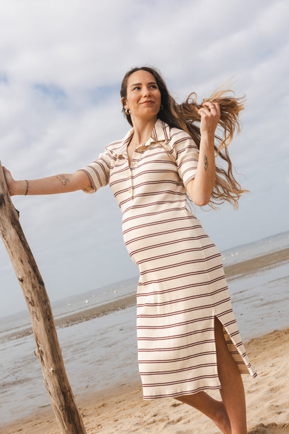 Robe polo Rayée - Monaloa