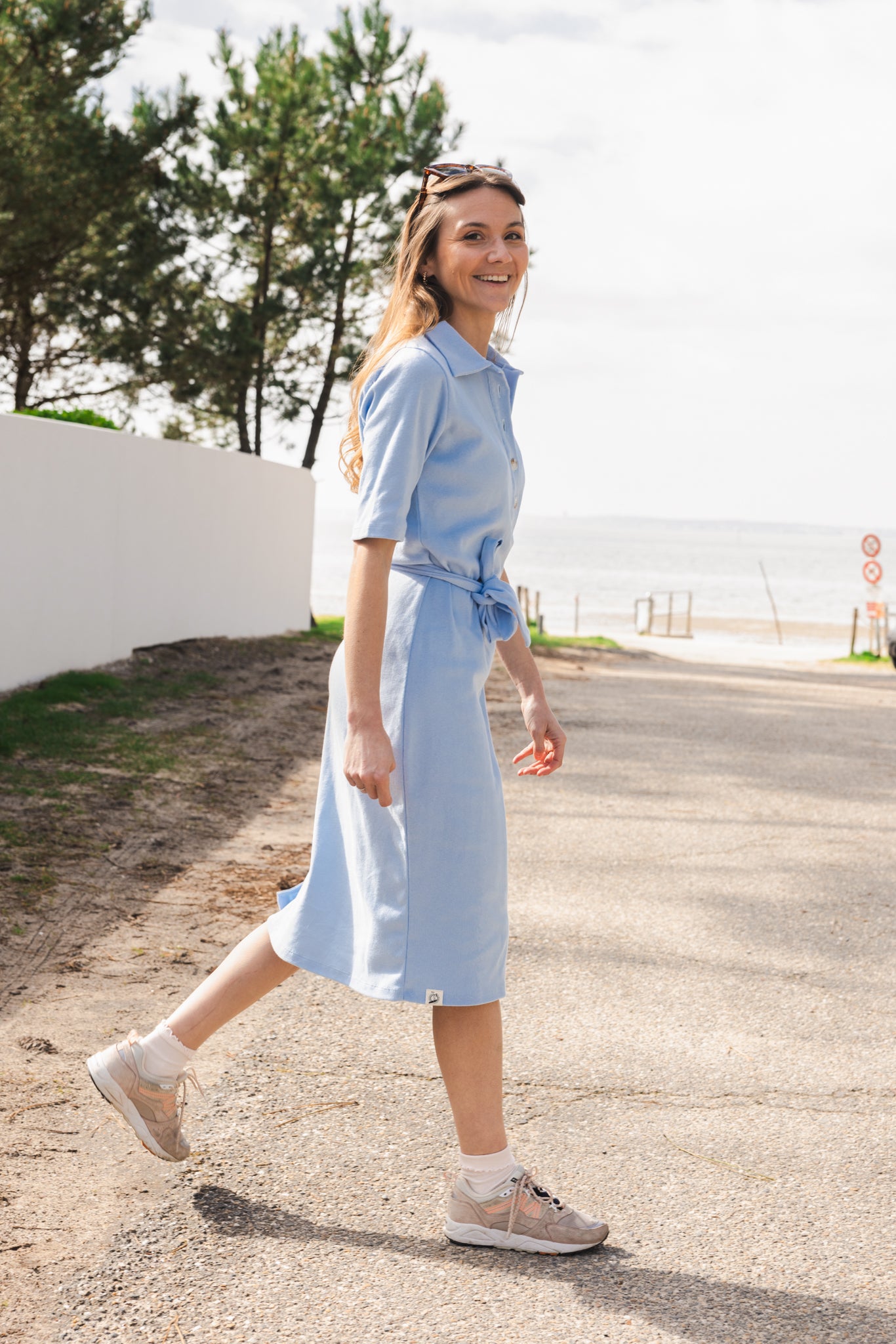 Robe polo Bleu ciel - Monaloa