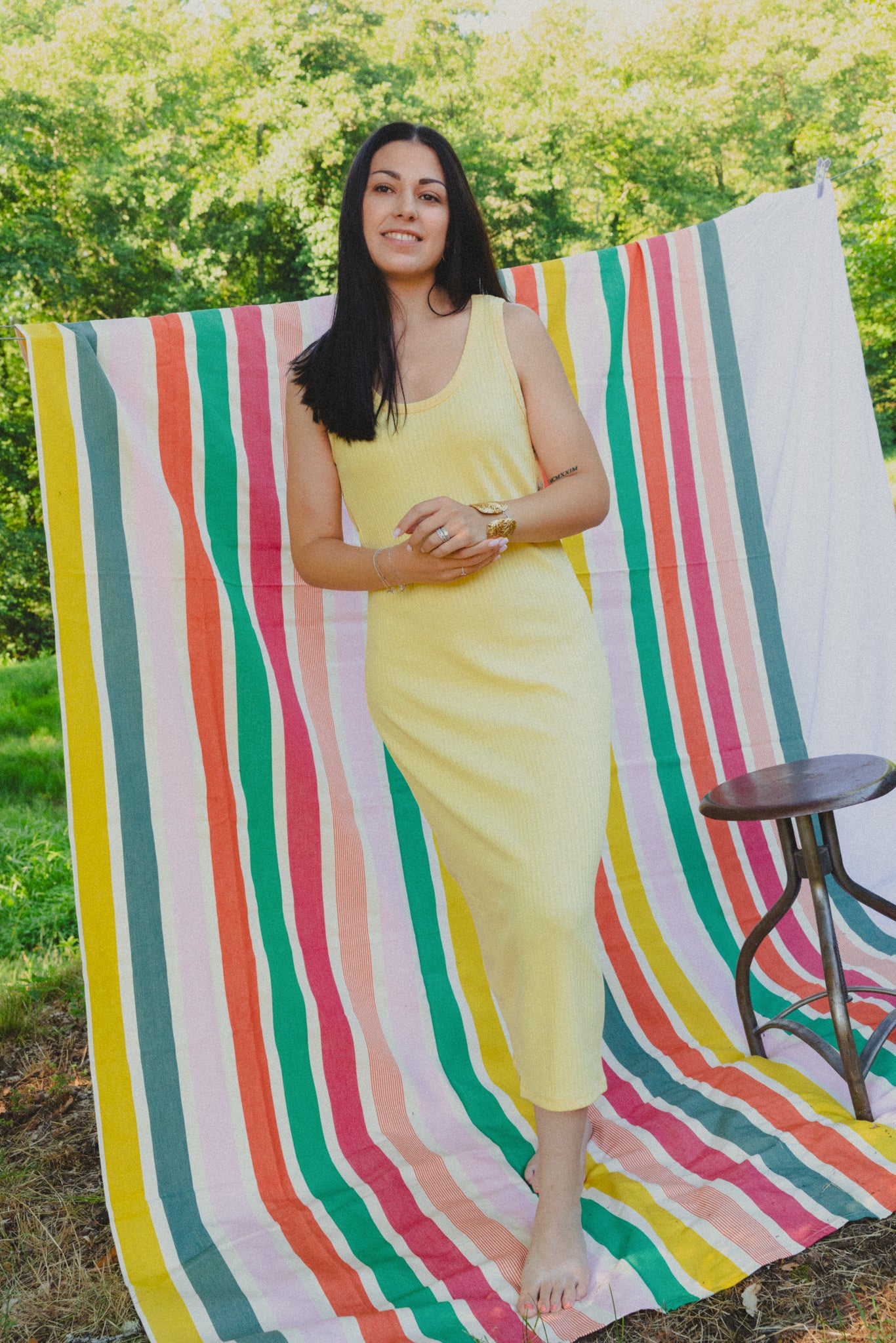 Robe débardeur Jaune