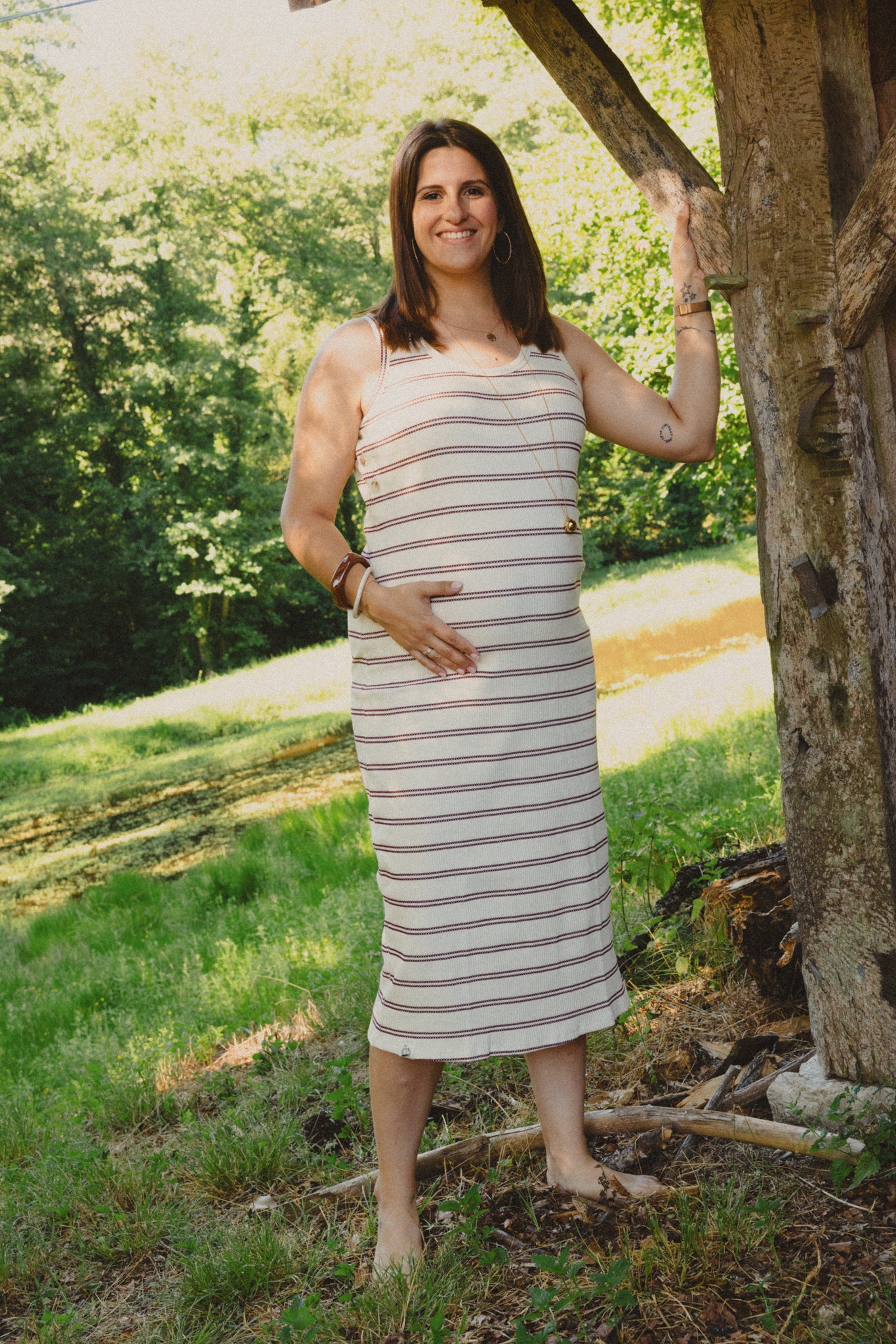 Robe débardeur Rayée