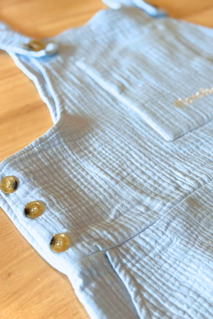 Salopette short azur