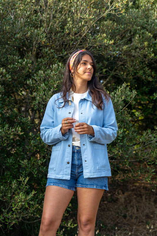 Veste coton bleue