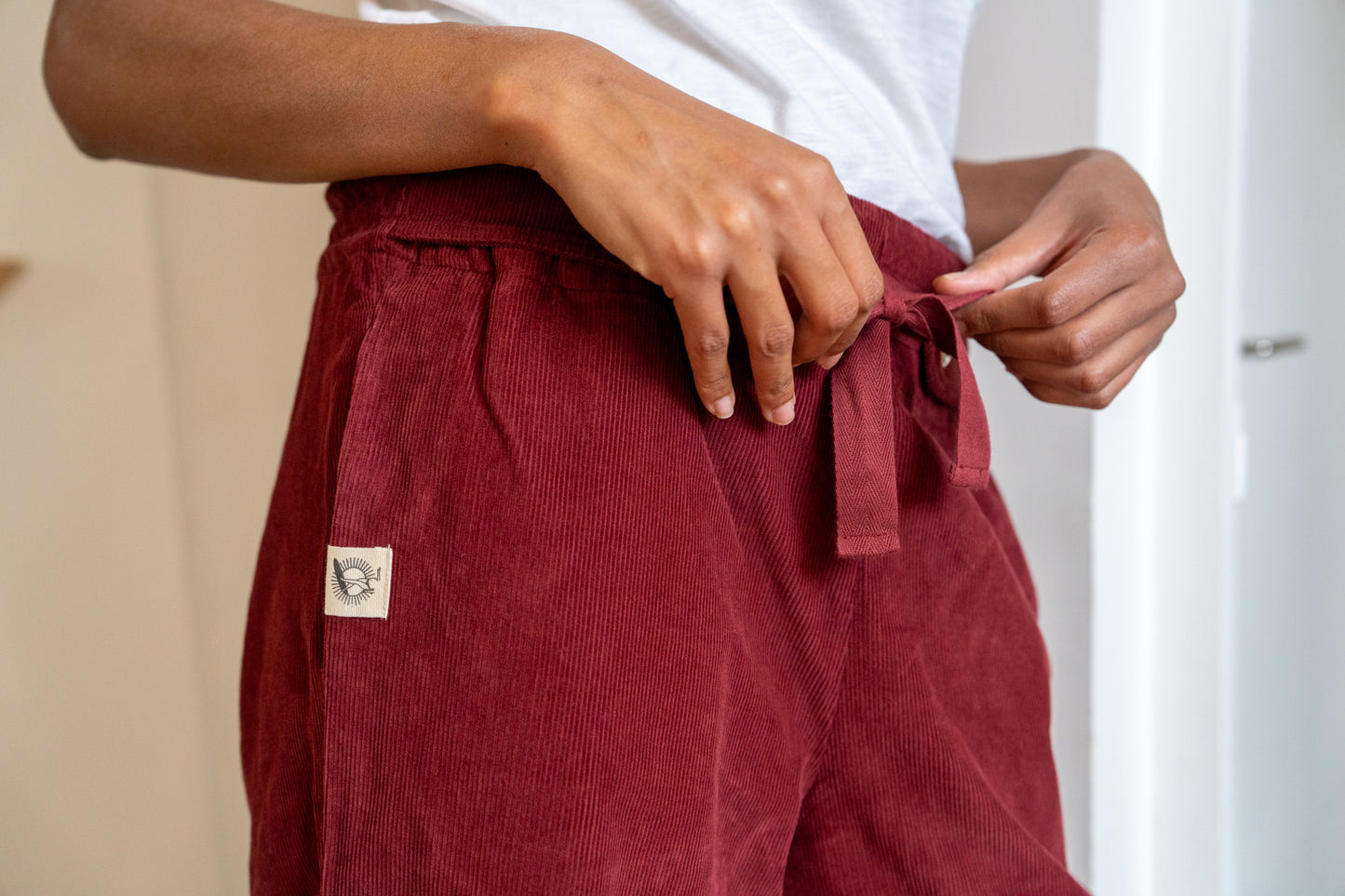 Pantalon velours Bordeaux