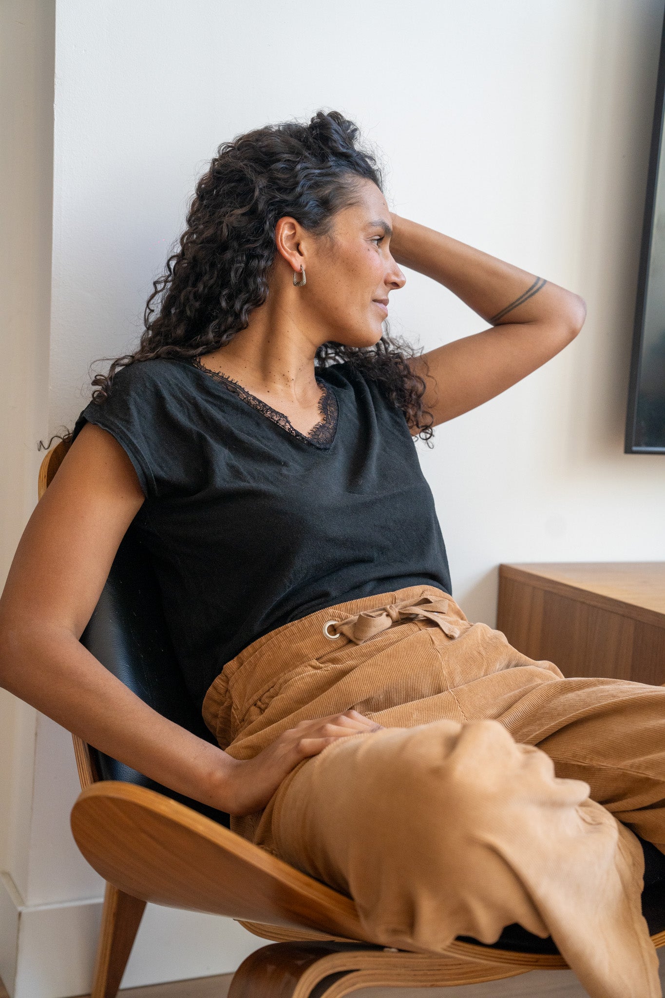 Pantalon velours Marron