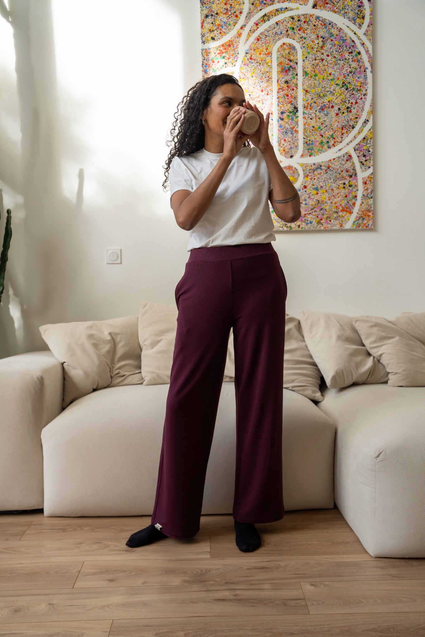 Pantalon taille haute Figue