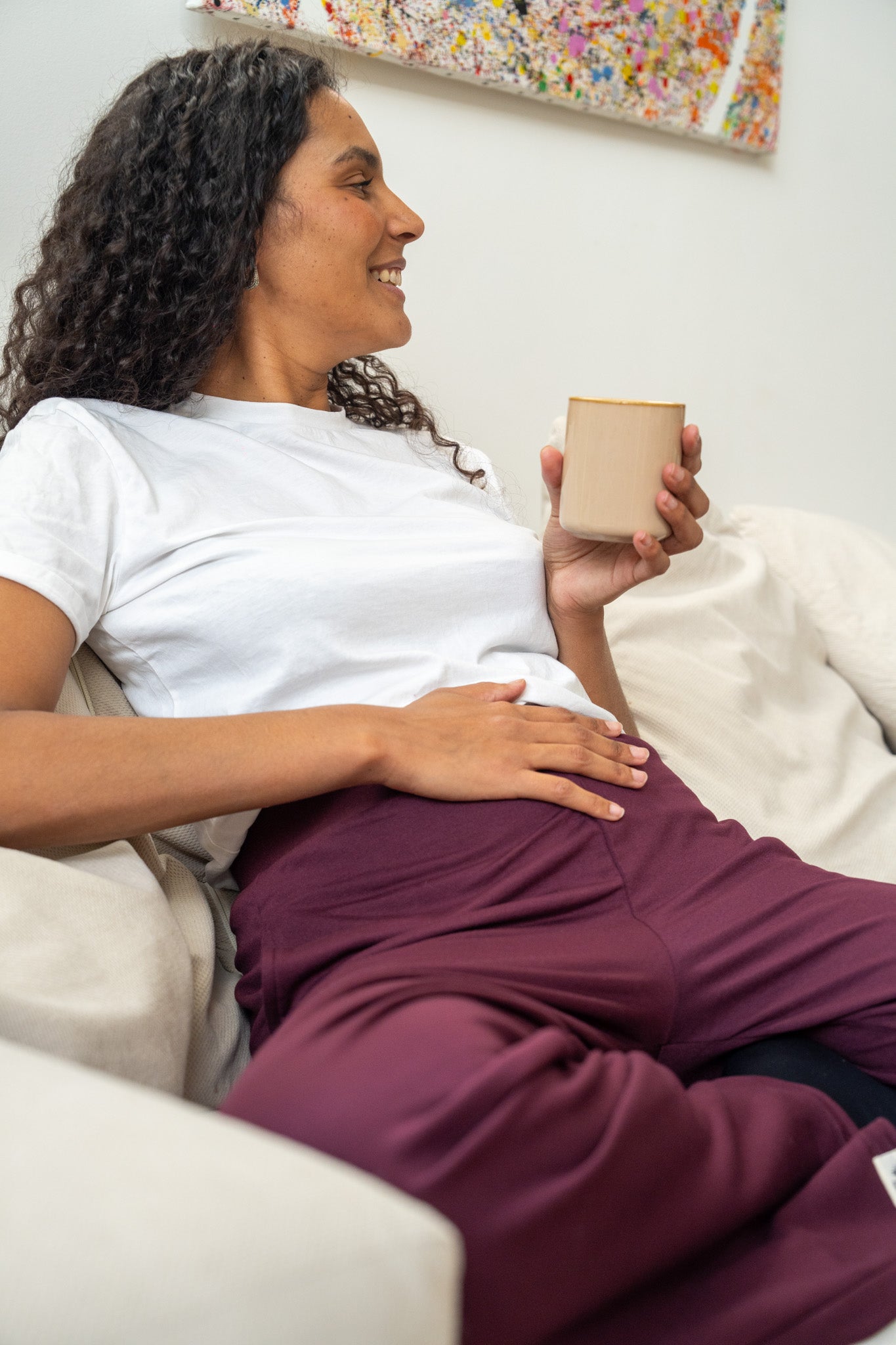 Pantalon taille haute Figue