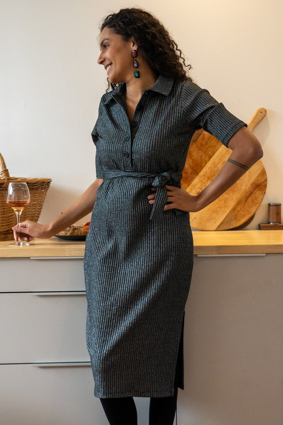 Robe polo Pailletée