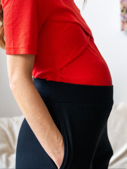 Pantalon taille haute Noir