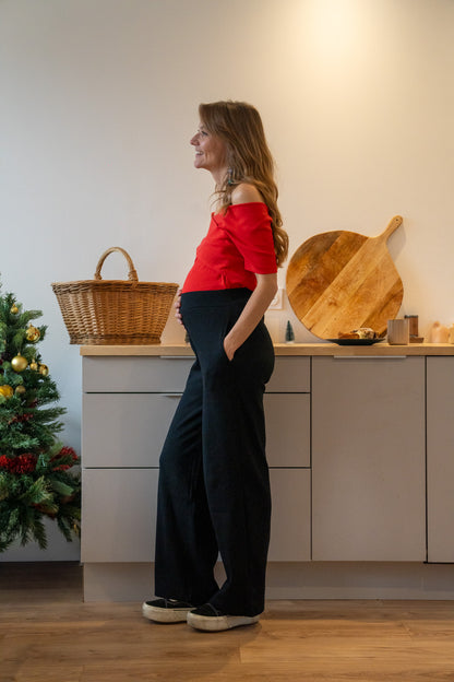 Pantalon taille haute Noir