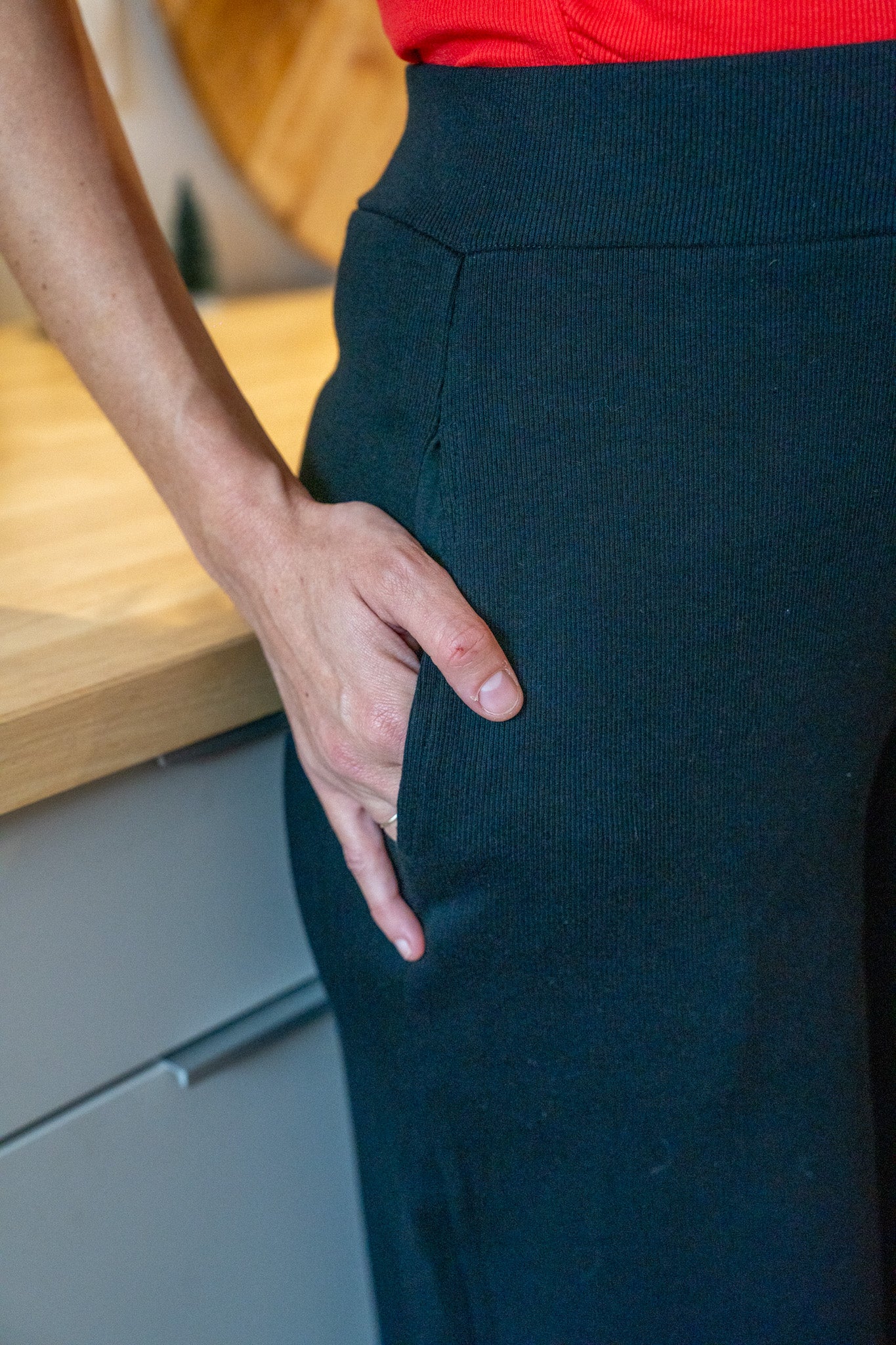 Pantalon taille haute Noir