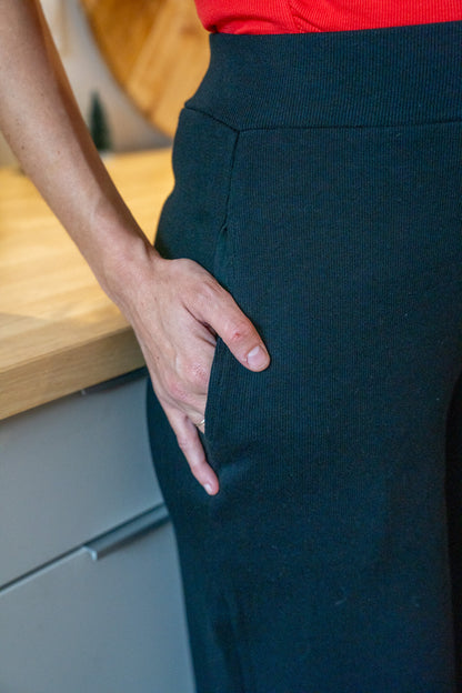 Pantalon taille haute Noir