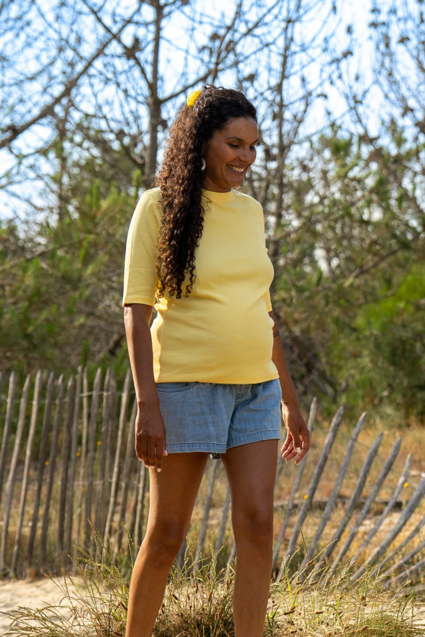 Tee-shirt citron à nouer - Monaloa