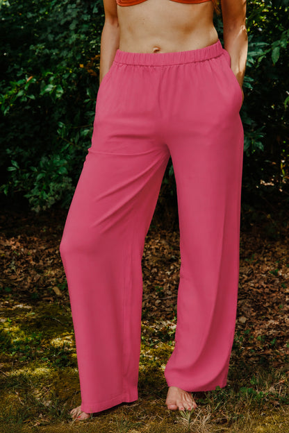 Pantalon Rose framboise
